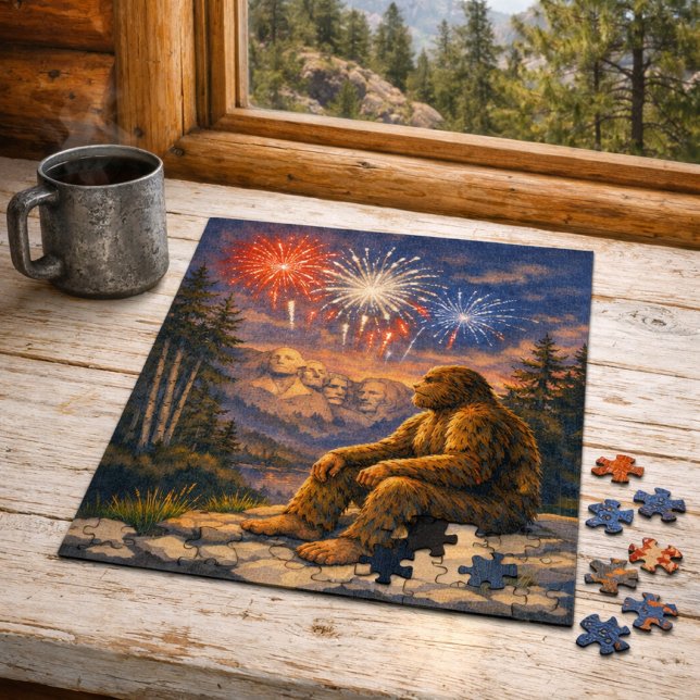 Quebra-cabeça Sasquatch na Noite de Fogos de Artifício do Monte  (Criador carregado)