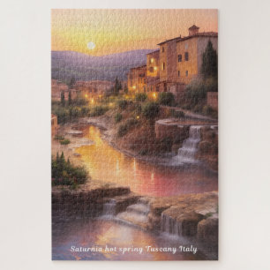 Quebra-cabeça Saturnia Hot Primaveras Toscana Itália Sunset