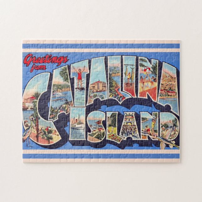 Quebra-cabeça Saudação da Ilha Catalina 11x14 (Horizontal)