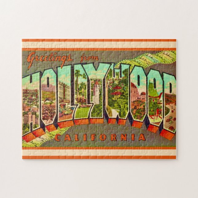 Quebra-cabeça Saudação de Hollywood CA (Horizontal)