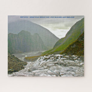 Quebra-cabeça Saudações de Aniversário Avô -Fox Glacier-Nova Zel