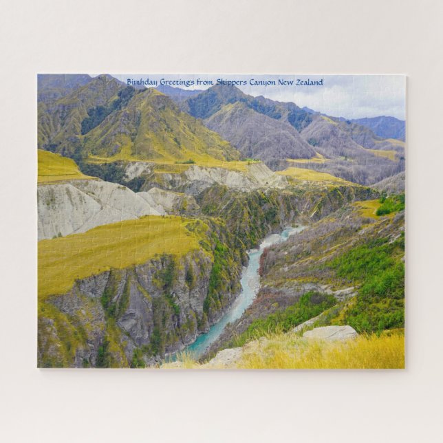 Quebra-cabeça Saudações de Aniversário de Skippers Canyon (Horizontal)