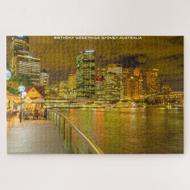 Quebra-cabeça Saudações de aniversário de Sydney (Horizontal)