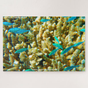 Quebra-cabeça Saudações de Aniversário Recife de Coral Austrália