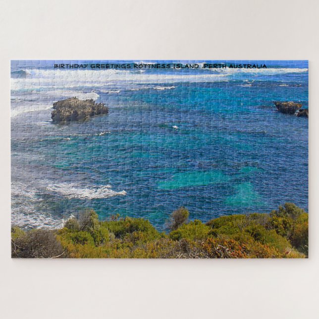 Quebra-cabeça Saudações de Aniversário Rottness Ilha Perth Austr (Horizontal)