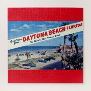 Quebra-cabeça Saudações de Daytona Beach, Posto Flórida Vintage