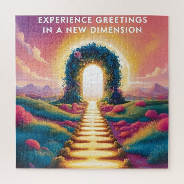 Quebra-cabeça Saudações de Experiência em uma Nova Dimensão - Su (Vertical)