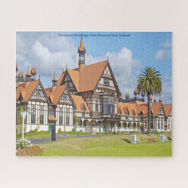 Quebra-cabeça Saudações de Natal de Rotorua Nova Zelândia (Horizontal)