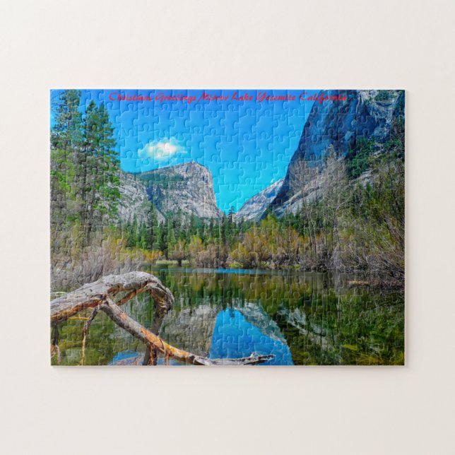 Quebra-cabeça Saudações de Natal do Lago Mirror Yosemite (Horizontal)