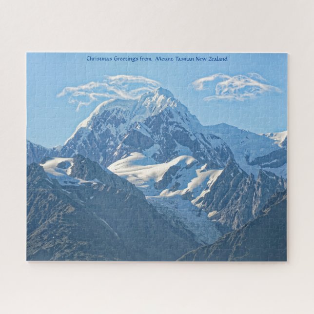 Quebra-cabeça Saudações de Natal do Monte Tasman Nova Zelândia (Horizontal)