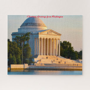 Quebra-cabeça Saudações de Natal Jefferson Memorial Washington
