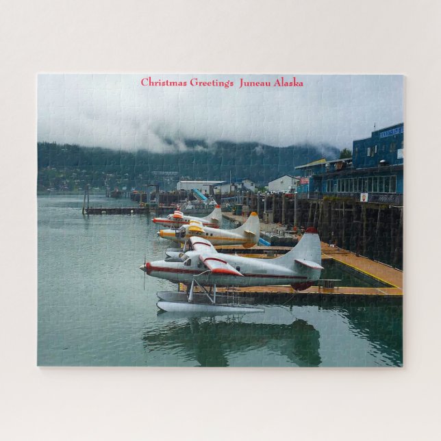 Quebra-cabeça Saudações de Natal Juneau Alasca (Horizontal)