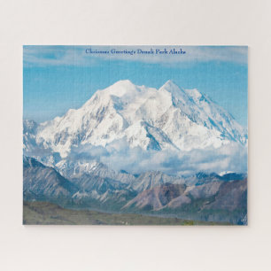 Quebra-cabeça Saudações de Natal Parque Nacional Denali Alasca.