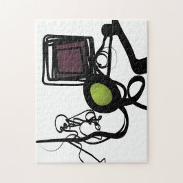 Quebra-cabeça Saudações de Philydion: Abstrato Black & White