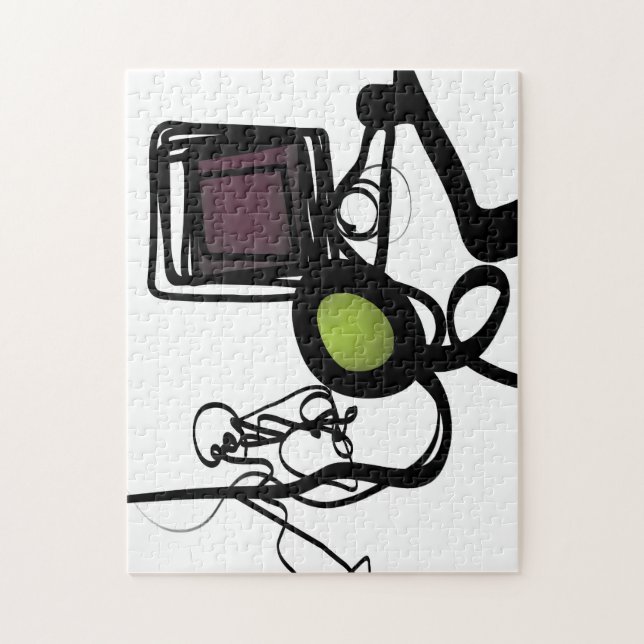 Quebra-cabeça Saudações de Philydion: Abstrato Black & White (Vertical)