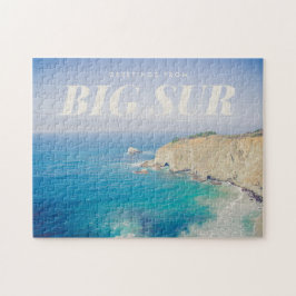 Quebra-cabeça Saudações do cartão postal Big Sur Vintage Style