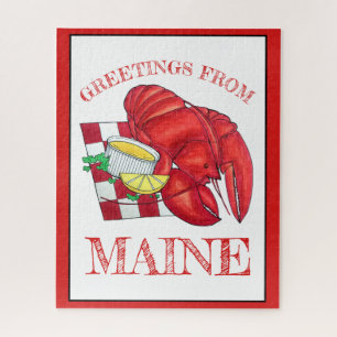 Quebra-cabeça Saudações do Janto de mariscos do Maine Lobster Sh