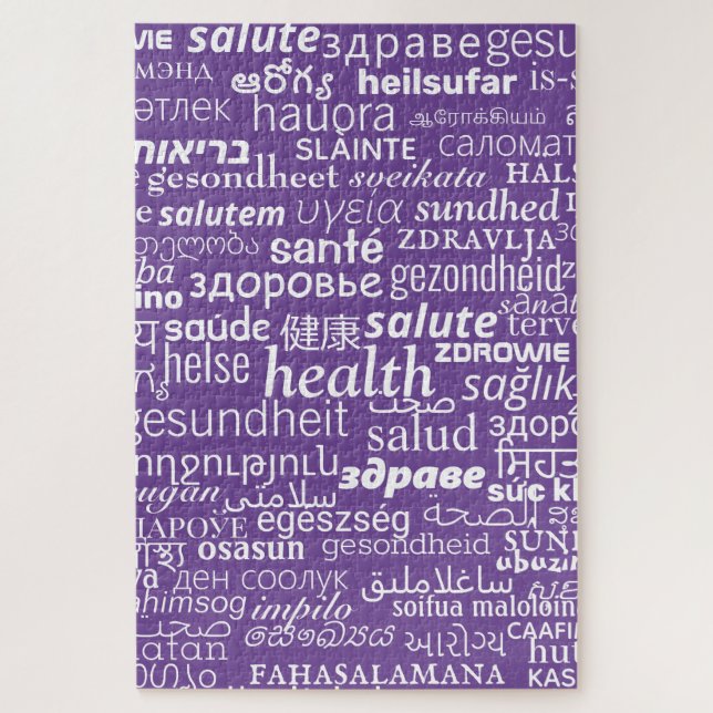 Quebra-cabeça Saúde - Multi-Language International - Seja saudáv (Vertical)