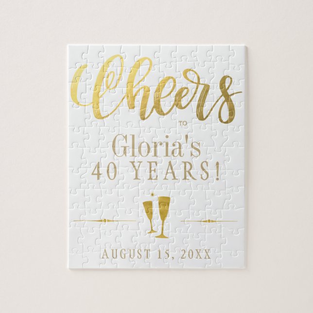 Quebra-cabeça Saúde para o presente de aniversário personalizado (Vertical)