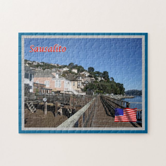 Quebra-cabeça Sausalito - Promenade - Estados Unidos - (Horizontal)