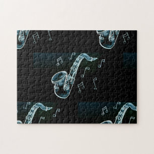 Quebra-cabeça Saxofone E Notas De Música