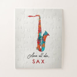 Quebra-cabeça Saxofone - Música Colorida Brilhante