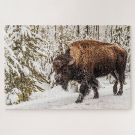 Quebra-cabeça Scary Bison (Bison bison) - Buffalo - peça 1014