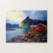Scenic Lake Cottage Fjord Norway Viagem Adventure