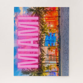 Quebra-cabeça Scenic Neon Miami Waterfront