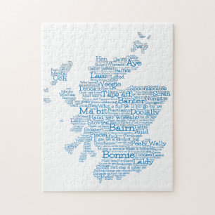 Quebra-cabeça Scotish Slang Word Map Jigsaw Puzzle