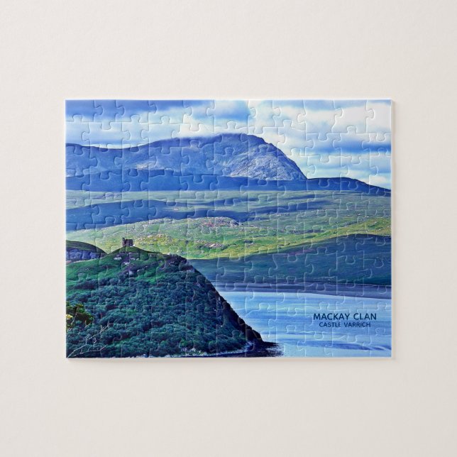 Quebra-cabeça Scotland Castle Varrich MacKay Clan Jigsee Quebra- (Horizontal)