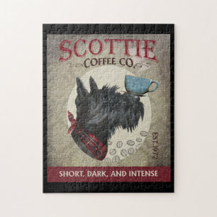 Quebra-cabeça Scottish Terrier Dog Coffee Company