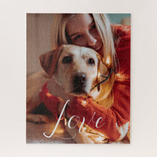 Quebra-cabeça Script de Fotografia Personalizado do Cão de Pet