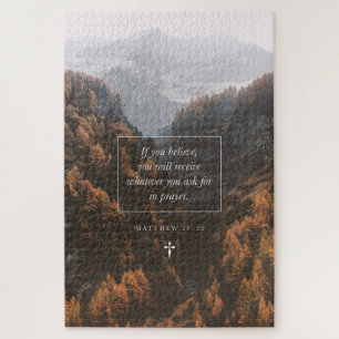Quebra-cabeça Se Você Acredita Em Matthew 21: 22 Bíblias De Fé V