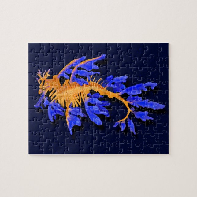 Quebra-cabeça Seadrágono Dourado e Azul Ilustrado (Horizontal)