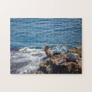 Quebra-cabeça Seal Rock na praia de La Jolla em San Diego