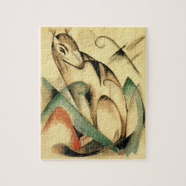 Quebra-cabeça Seated Mythical Animal (por Franz Marc) (Vertical)