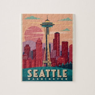 Quebra-cabeça Seattle - Emerald City Skyline