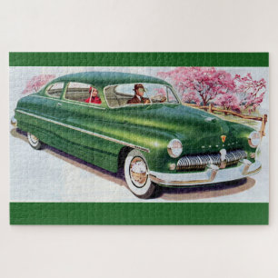 Quebra-cabeça Sedan Mercury 1949 verde