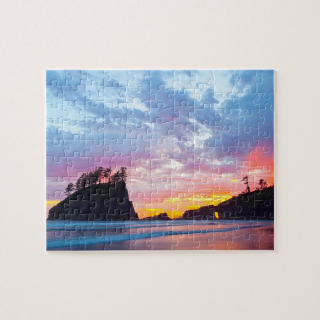 Quebra-cabeça Segunda Praia ao pôr do sol, Washington (Horizontal)