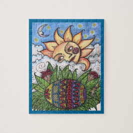 Quebra-cabeça Segure seu ovo de Páscoa ucraniano de Pysanka