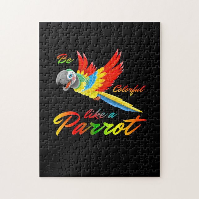 Quebra-cabeça Seja Colorida Como Um Papagaio (Vertical)