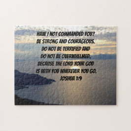 Quebra-cabeça Seja Forte E Corajosa Joshua 1:9 Lake Sunset