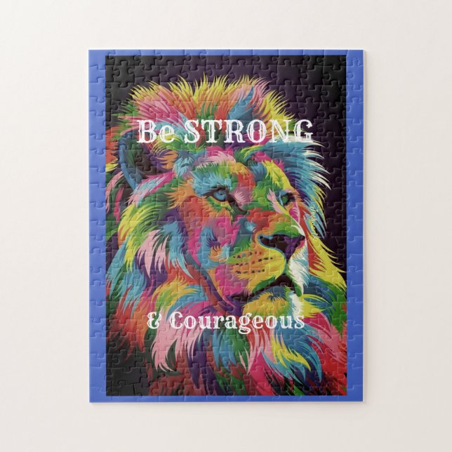 Quebra-cabeça Seja forte e corajoso (Vertical)