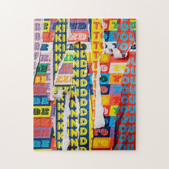 Quebra-cabeça Seja gentil com você (versão rasgada) Quebra-cabeç (Vertical)