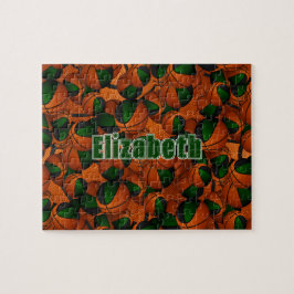 Quebra-cabeça seleção de meninas de basquetebol preto verde