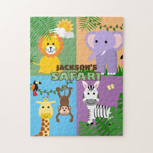Quebra-cabeça Selgle Safari Selvagem Aniversário de criança Selv