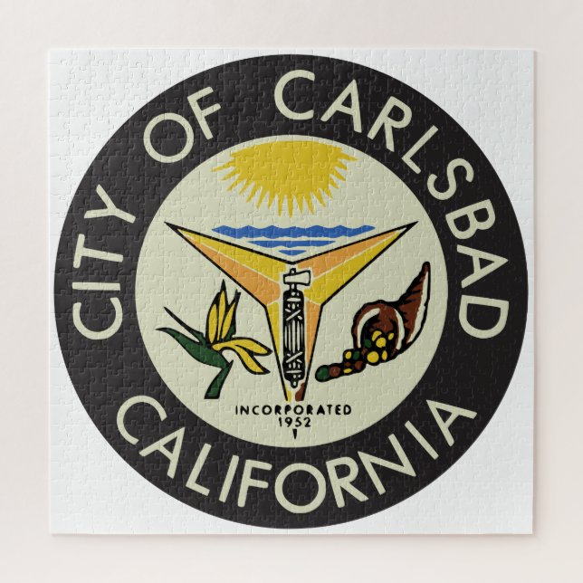 Quebra-cabeça Selo da Cidade de Carlsbad (Califórnia) (Vertical)