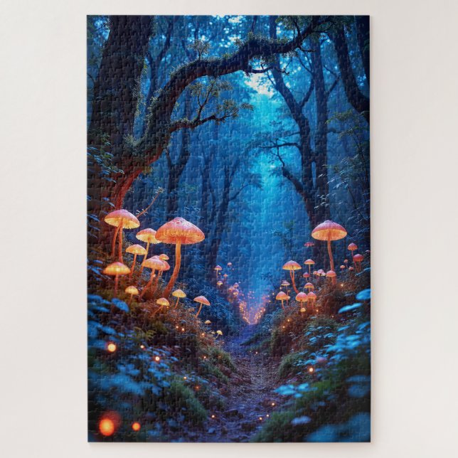 Quebra-cabeça Selva dos Sonhos com Flora Bioluminosa (Vertical)