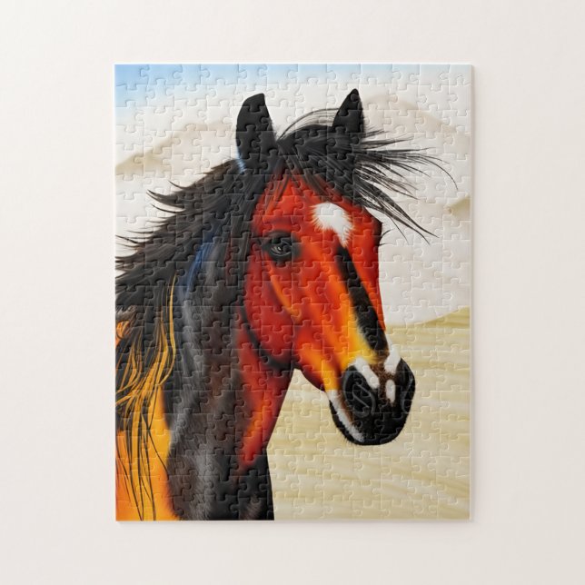 Quebra-cabeça Selvagem No Coração - Um Pinto-Pony Ocidental Espi (Vertical)